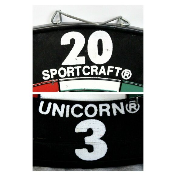 Sportcraft Unicorn Dart Board 2 Sided 17" Diameter Metal Center Ring 1/2" Thick - Picture 2 of 12